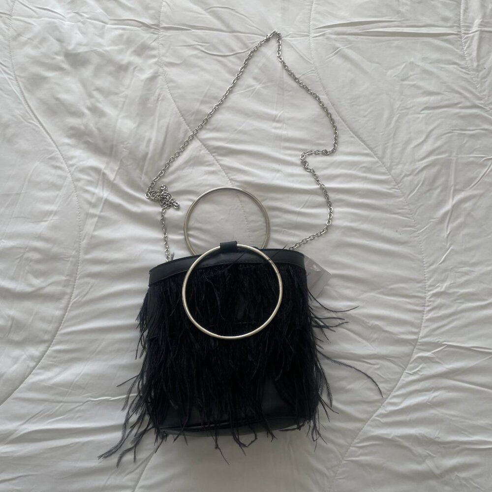Feather Boho Peasant Hipster Hippie Art Chic Classy Party Evelyn Bucket Bag